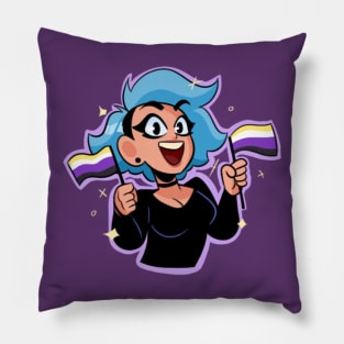 PeachFuzz Nonbinary Pride Pillow