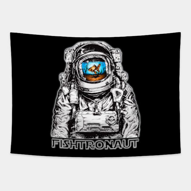 Fishtronaut Tapestry by HARKO DESIGN