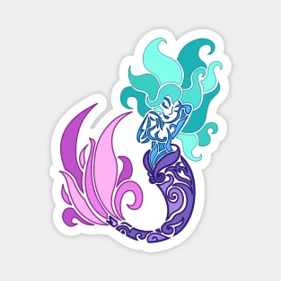 Mermaid (Colour + Tribal Style) Magnet