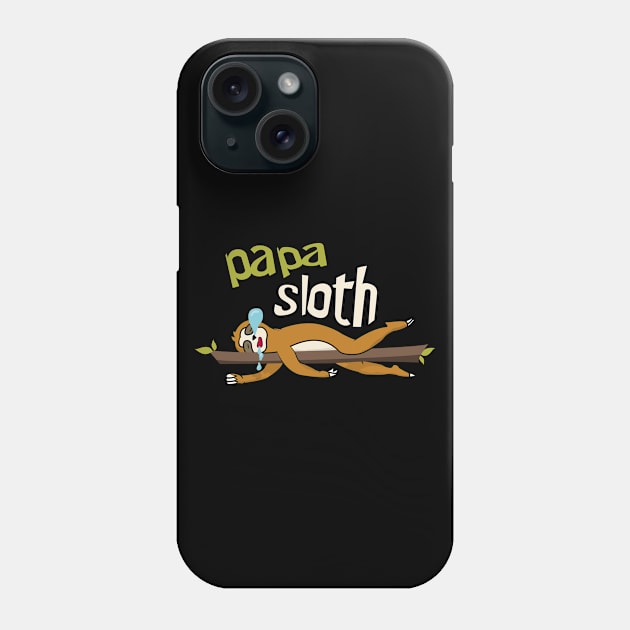 Papa Sloth Phone Case by Tesszero