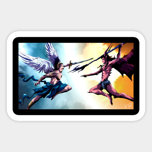 Angel Dandy versus Devil Dandy - Gay - Sticker