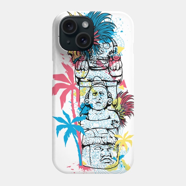 Aztec Statue Phone Case by NiceIO