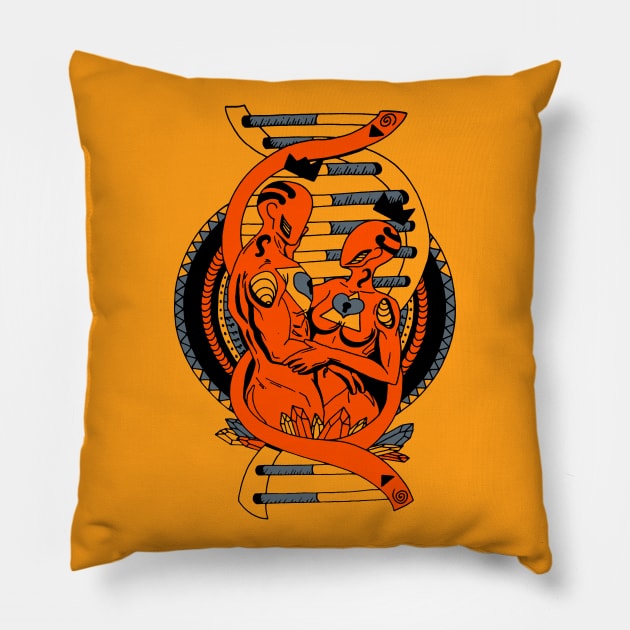 Orangrey In Our DNA Pillow by kenallouis