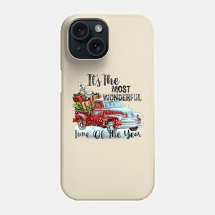 It’s the most wonderful time of the year , rustic old truck, truck Christmas presents Phone Case