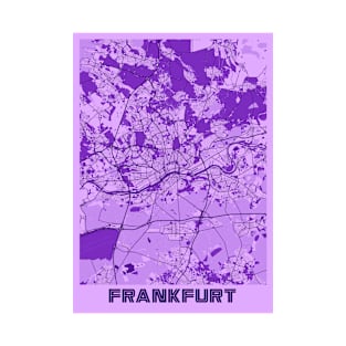 Frankfurt - Germary Lavender City Map T-Shirt