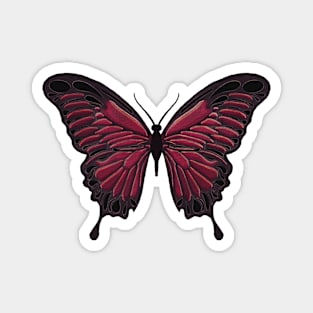 Red Butterfly Watercolor Magnet