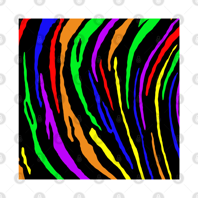 Rainbow Tiger Stripes by BlakCircleGirl