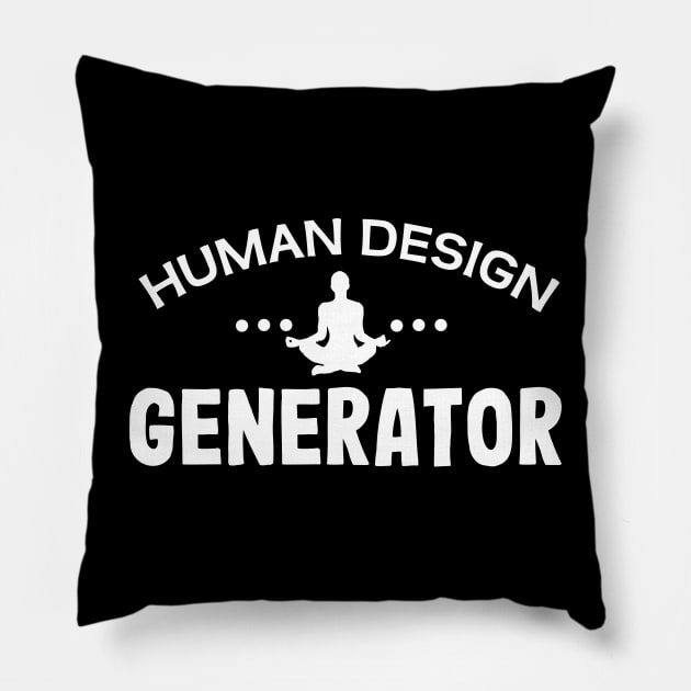 Human design generator Pillow by Purrfect Corner