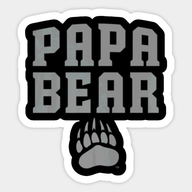 Montana Grizzlies Papa Bear Tshirt Apparel Bear Fathers Day Sticker Teepublic