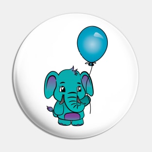 Elephant with Balloon Pin
