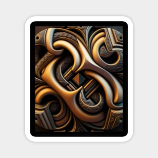 Epic, Dark orange, Nerd, With pattern, Si-fi, deco Magnet