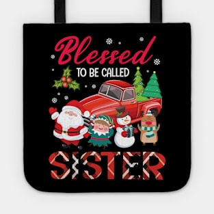 Blessed To Be Called Sister Merry Christmas Xmas Noel Day Tote
