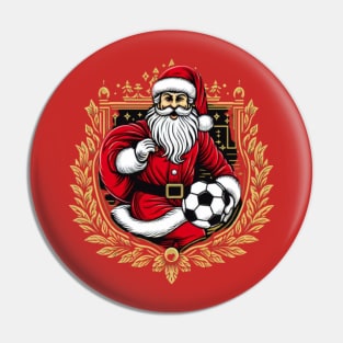 Christmas Santa Soccer player 09 Pin