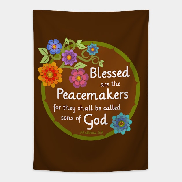 Blessed are the Peacemakers Tapestry by AlondraHanley