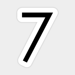 Simple Black Number #7 One Magnet