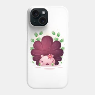 Cute hedgehog with flower Phone Case