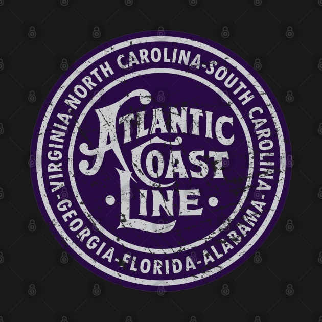 Distressed Atlantic Coast Line Railroad by Railway Tees For All