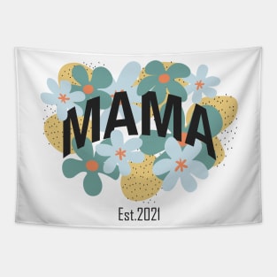 Promoted To Mama Est 2021 Mothers Day Tapestry