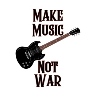 Make Music Not War Guitar T-Shirt