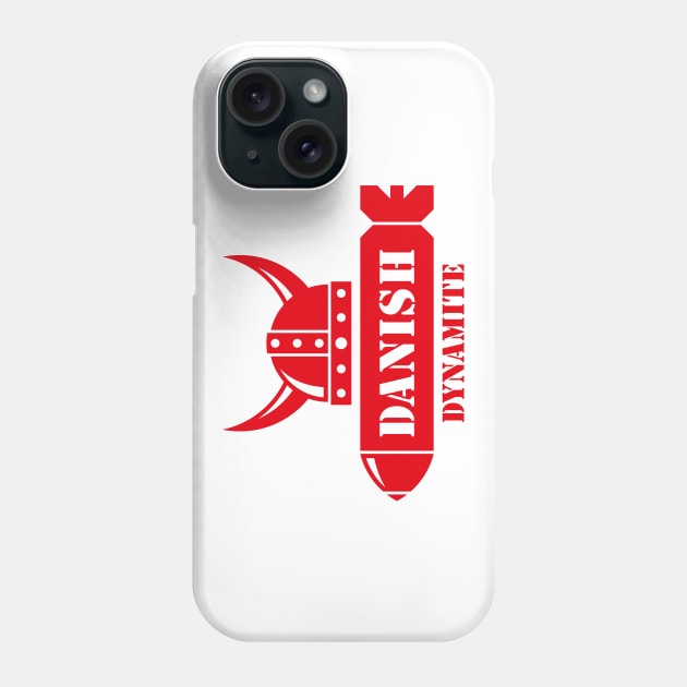 Danish Dynamite (Denmark / Football / Viking / Missile / Red) Phone Case by MrFaulbaum