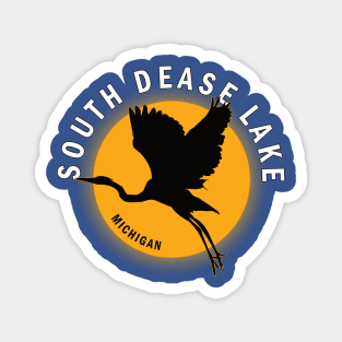 South Dease Lake in Michigan Heron Sunrise Magnet