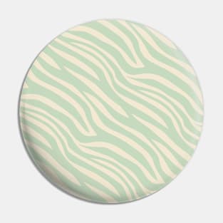 Zebra Pastel Green Wild Animal Pattern Pin