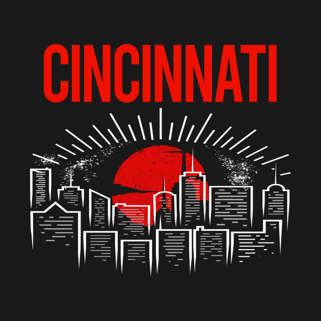 Red Moon Cincinnati by Hanh Tay