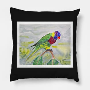 Rosella parrot Pillow