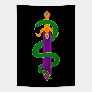 Sword and Snake (Rainbow) Tapestry