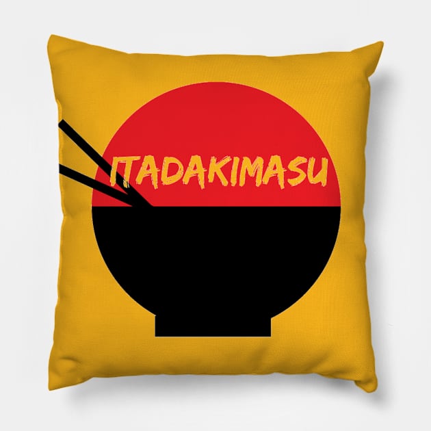 ITADAKIMASU Pillow by PhoenixDamn