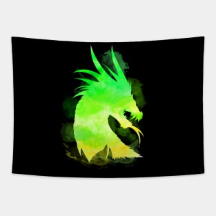 Dragon Watercolor Forest Tapestry