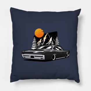 Black Continental 1965 Low Rider Pillow