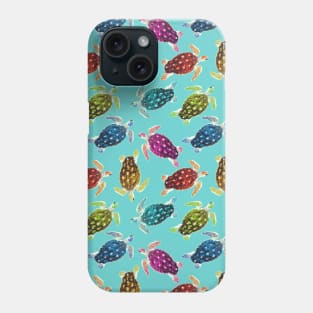 Cute Animals Colorful Swimming Sea Turtles Nature Ocean Pattern Gift Phone Case