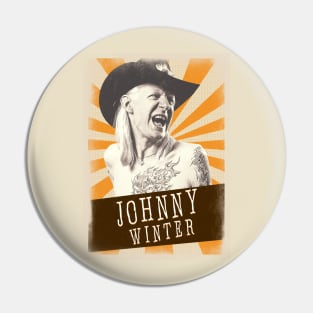 Vintage Aesthetic Johnny Winter 80s Pin