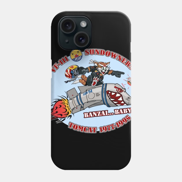 VF-111 Sundowners Nose Art Phone Case by MBK