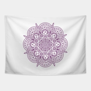 Purple Mandala Bloom Tapestry