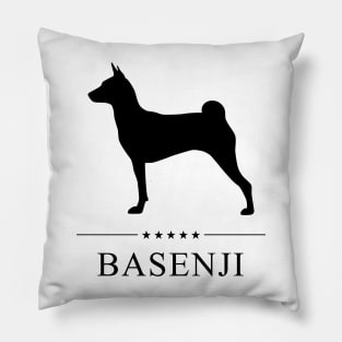 Basenji Black Silhouette Pillow