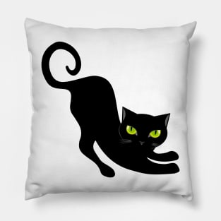 Mystic Black Cat T-Shirt Pillow