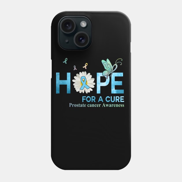 Hope For A Cure  Butterfly Flower  Prostate cancer Phone Case by HomerNewbergereq