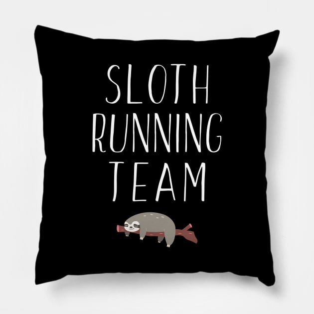 Sloth Running Team Lazy Sleepy Sloth Sleeping Pillow by theperfectpresents