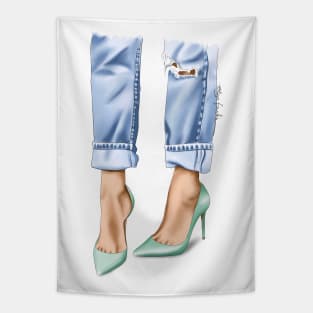 Mint Heels Tapestry