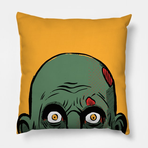 Scary Zombie Head Pillow by SLAG_Creative