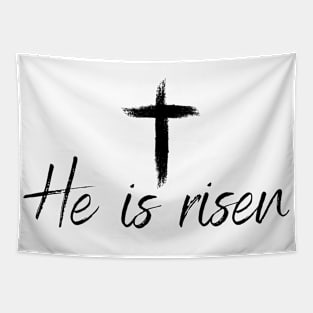 He is risen cross design Tapestry