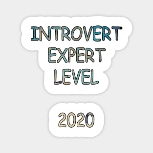 Funny Introvert Expert Level 2020 Graphic Shirts & Gifts Magnet