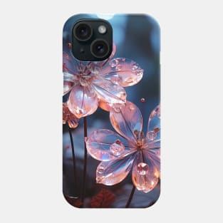 flowers with raindrops on them Phone Case