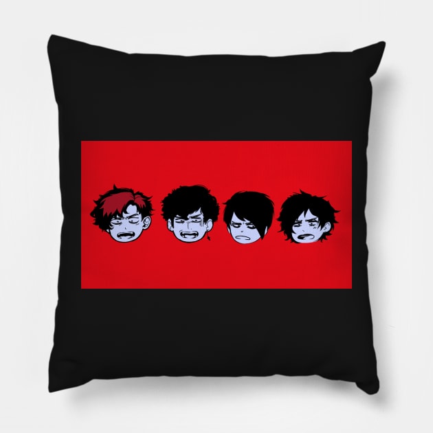 Freak OUT! (Goth kids 1 A) Pillow by emilyartstudios