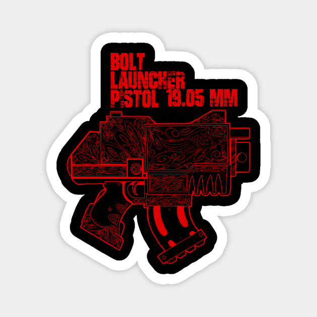 Bolt Launcher red Magnet by paintchips