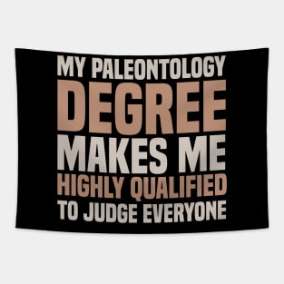 Paleontologist Paleontology Degree Fathers Day Gift Funny Retro Vintage Tapestry