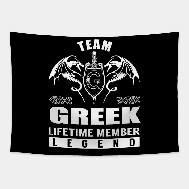 Team GREEK Lifetime Member Legend Tapestry by Lizeth