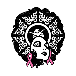 'Pink Ribbon Black Women' Breast Cancer Gift T-Shirt